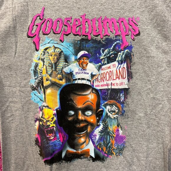 Goosebumps RL Stine Horror Series Cover Art Collage Tee L - Picture 2 of 4